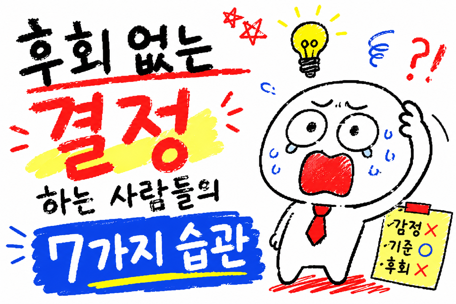 후회 없는 결정을 하는 사람들의 공통 습관 7가지